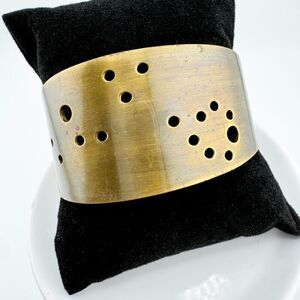 Vintage Scout Zodiac Gemini Cuff Bracelet Astrological Signed Heroine Retro